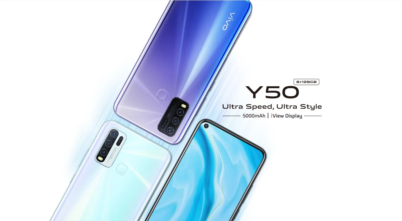 VIVO Y50 Global mobile phone Snapdragon 665 Octa Core 6.53" 5000mAh 8GB 128GB 16.0MP Cameras .